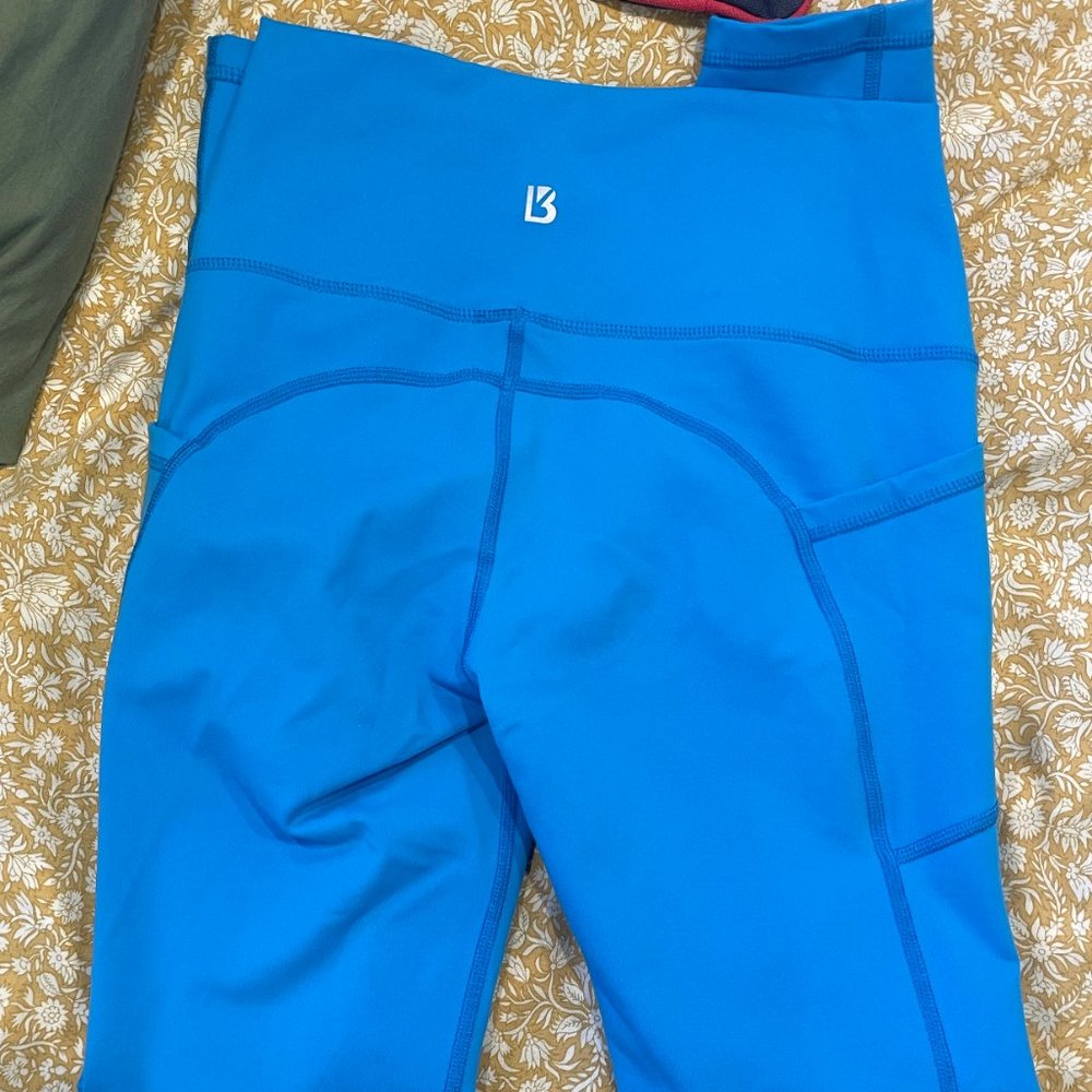 Buffbunny Rosa Pocket Leggings Blue high rise high waisted size small